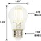 Westinghouse Bulb LED Dimmable 4.5W 120V A15 Filament 3000K Clear E26 Meduim Base, 6PK 5280020 - alternate 4